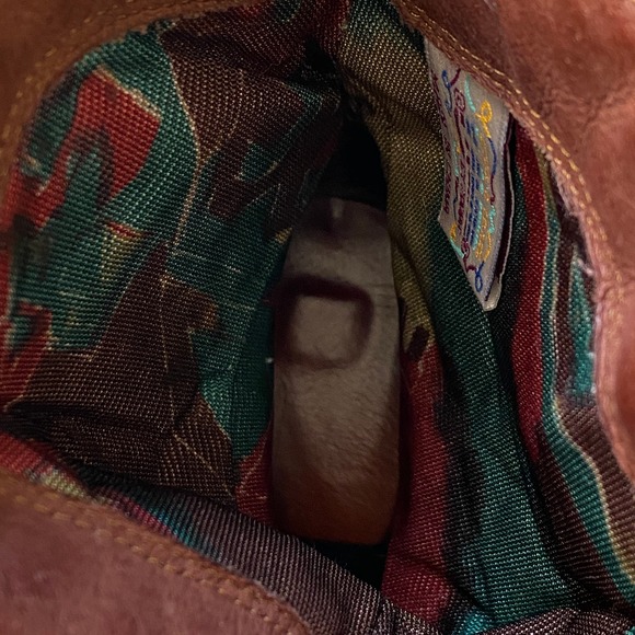 Vintage Z Line by Zodiac Western Fringe Boot Marla Low Shaft W 7.5 Brown Leather - Picture 11 of 13